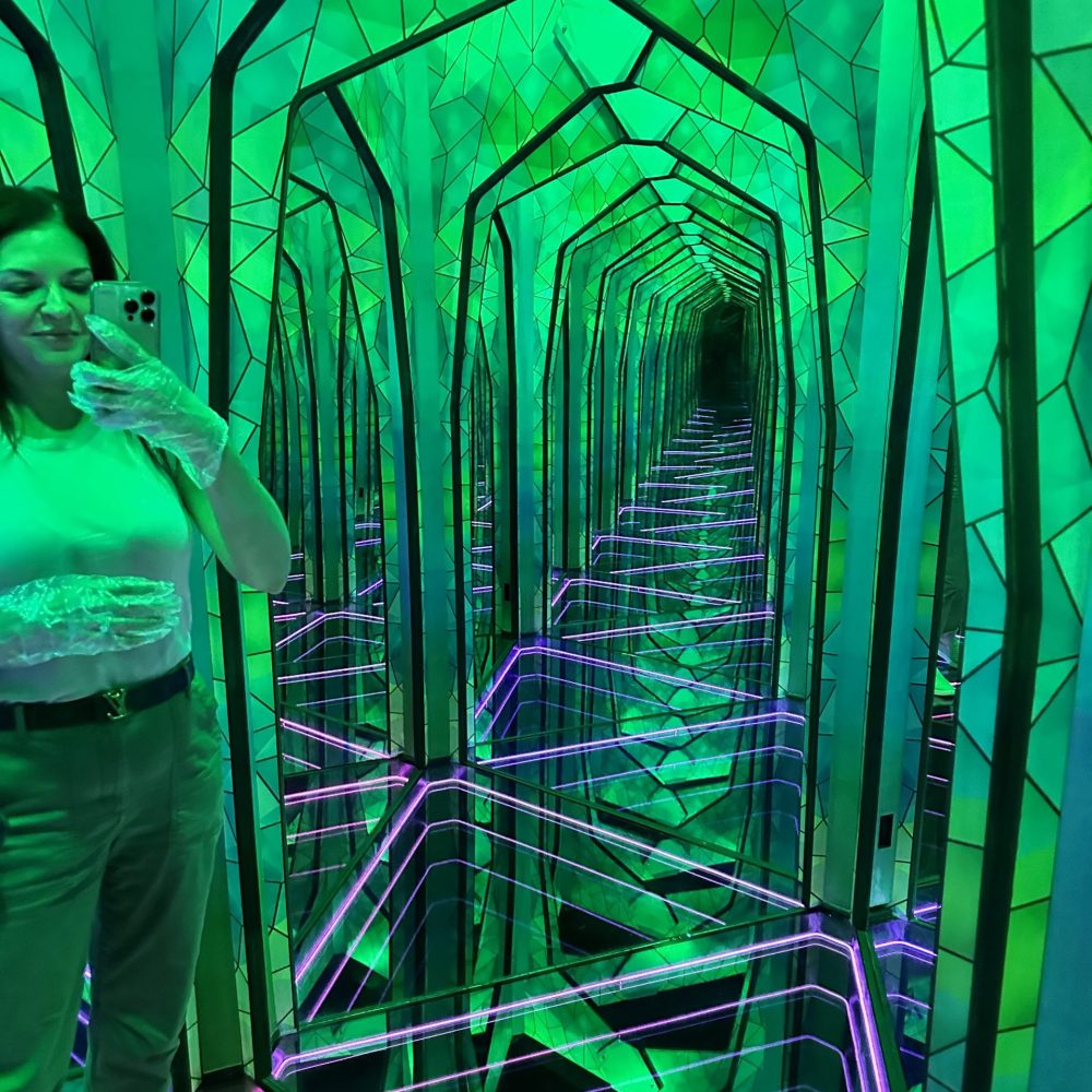 inside Ripley's mirror maze