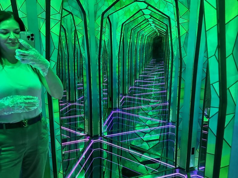 inside Ripley's mirror maze