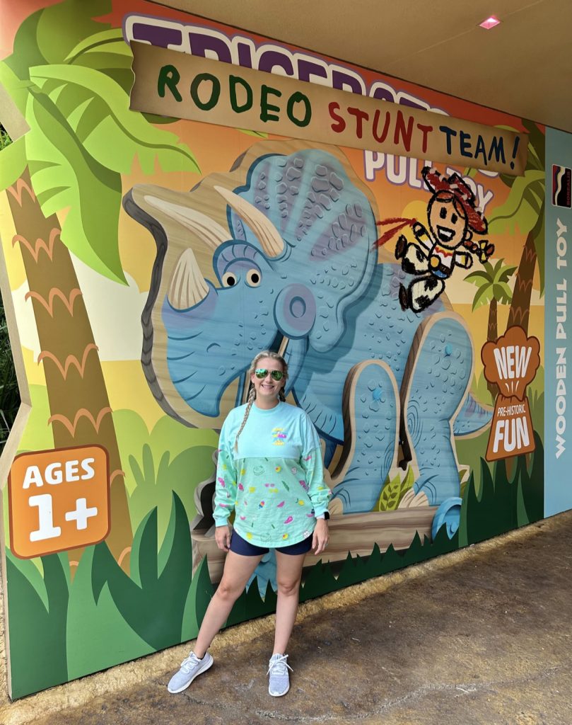 posing outside of hollywood studios rodeo roundup
