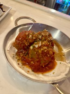 a plate of food on a table