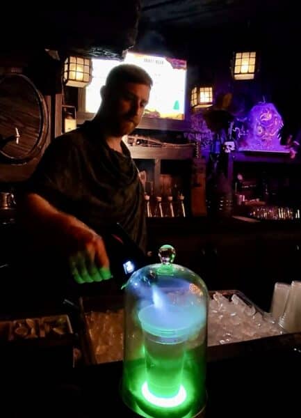pure of heart cocktail at burning blade tavern epic universe