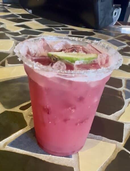 blackberry margarita from backwater bar islands of adventure