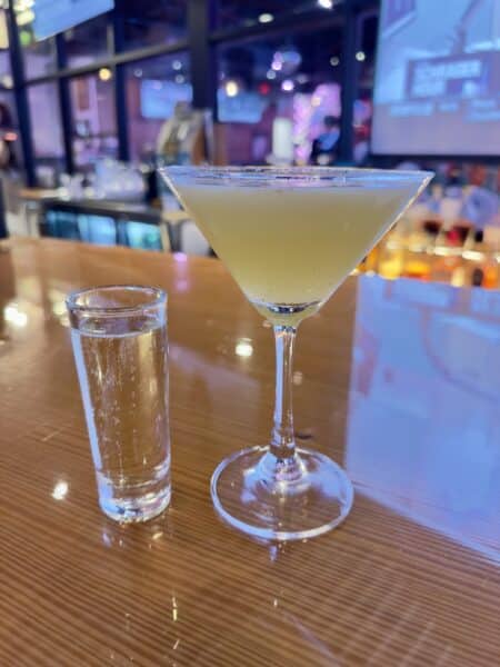 pornstar martini with a champagne floater